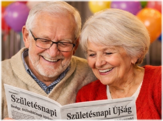 Születésnapi évforduló ünnepi újság minta